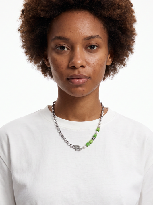 Neon Stone Grid Necklace