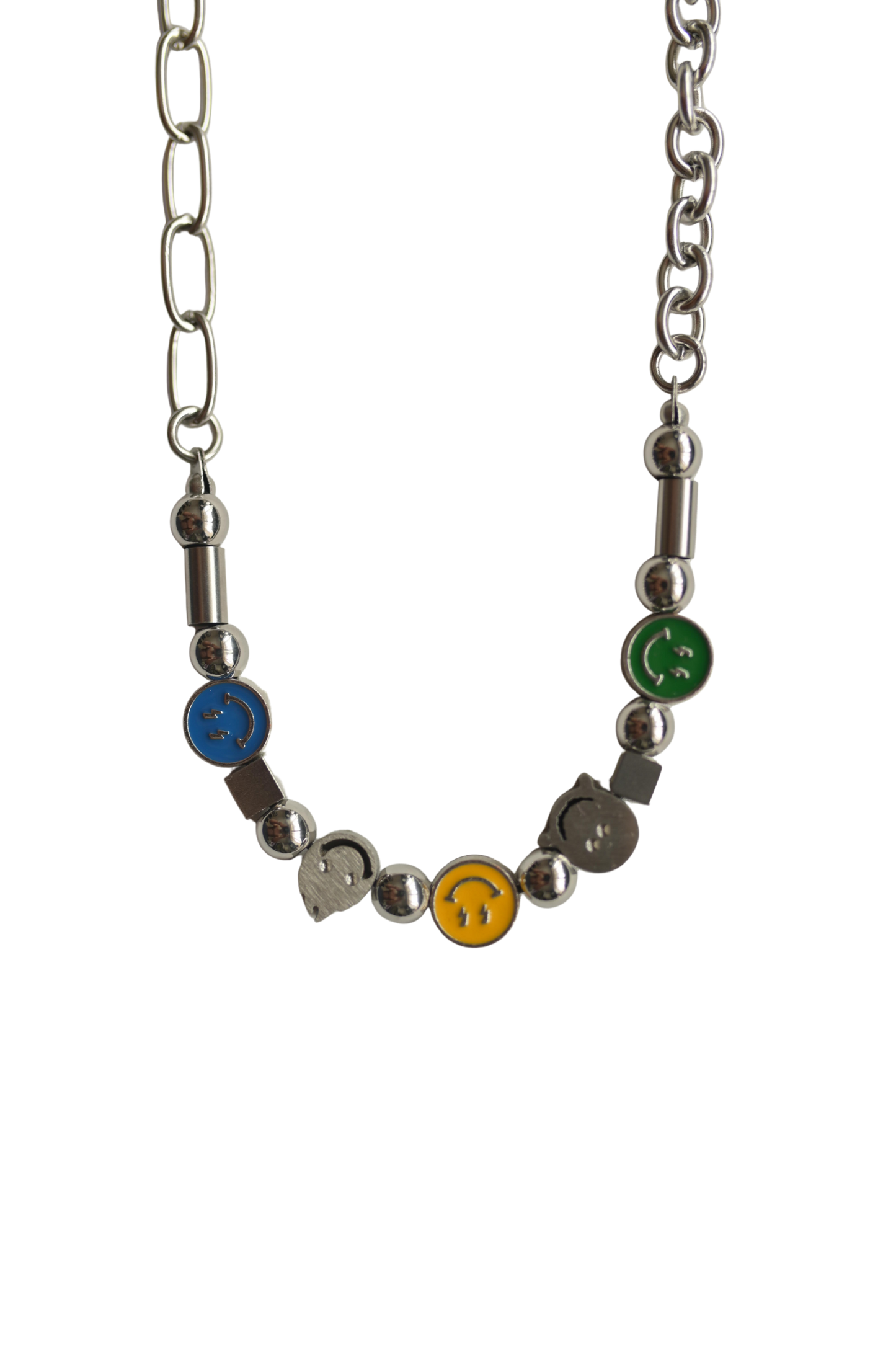 Mood Icons Statement Chain Necklace