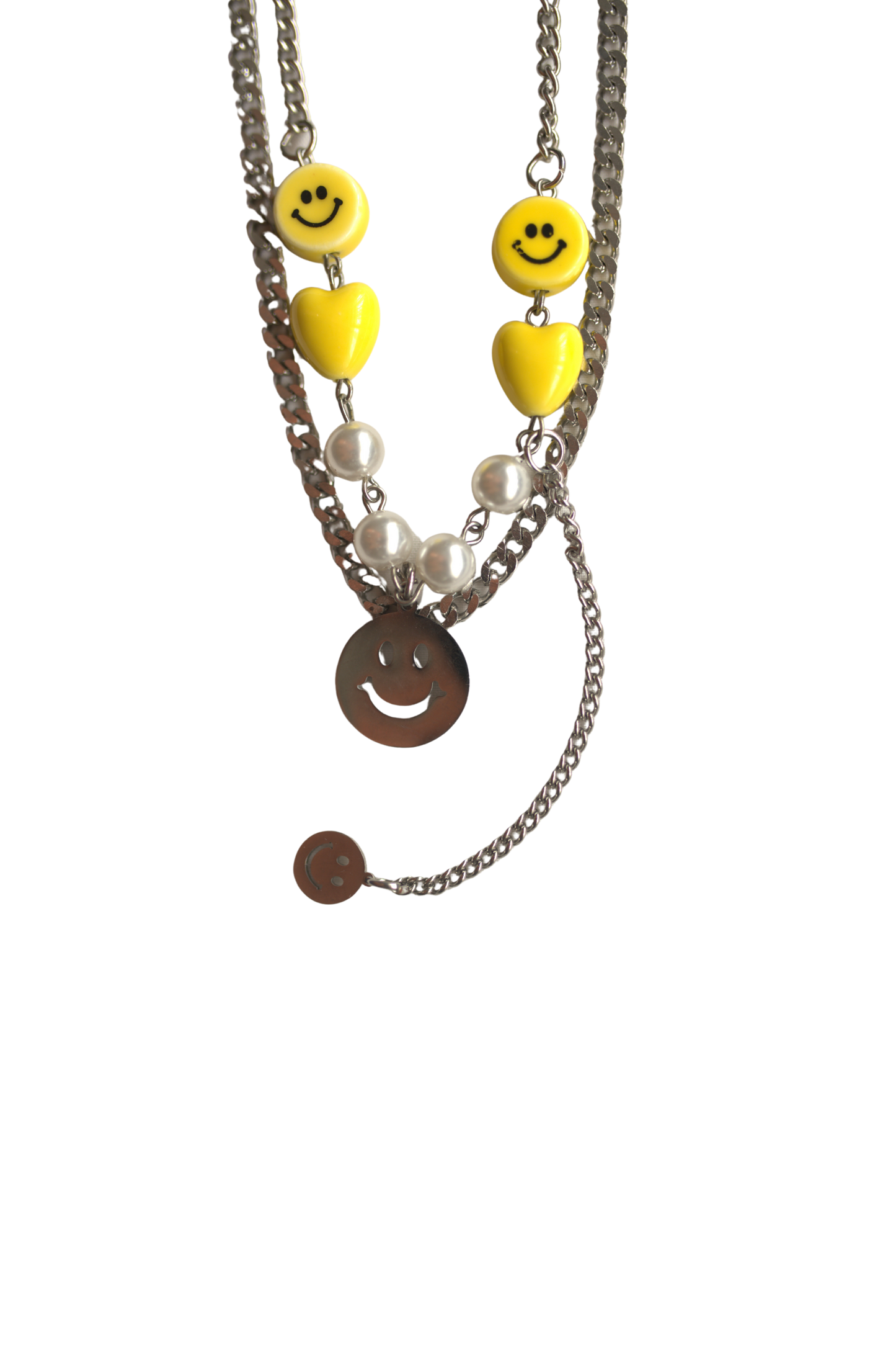 Smiley Charms Dual-Layer Necklace