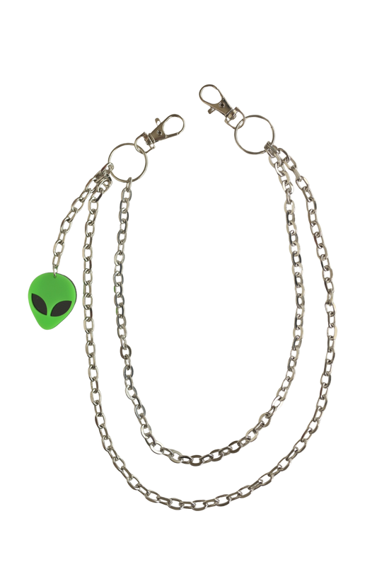 Alien Drip Double-Layer Pants Chain