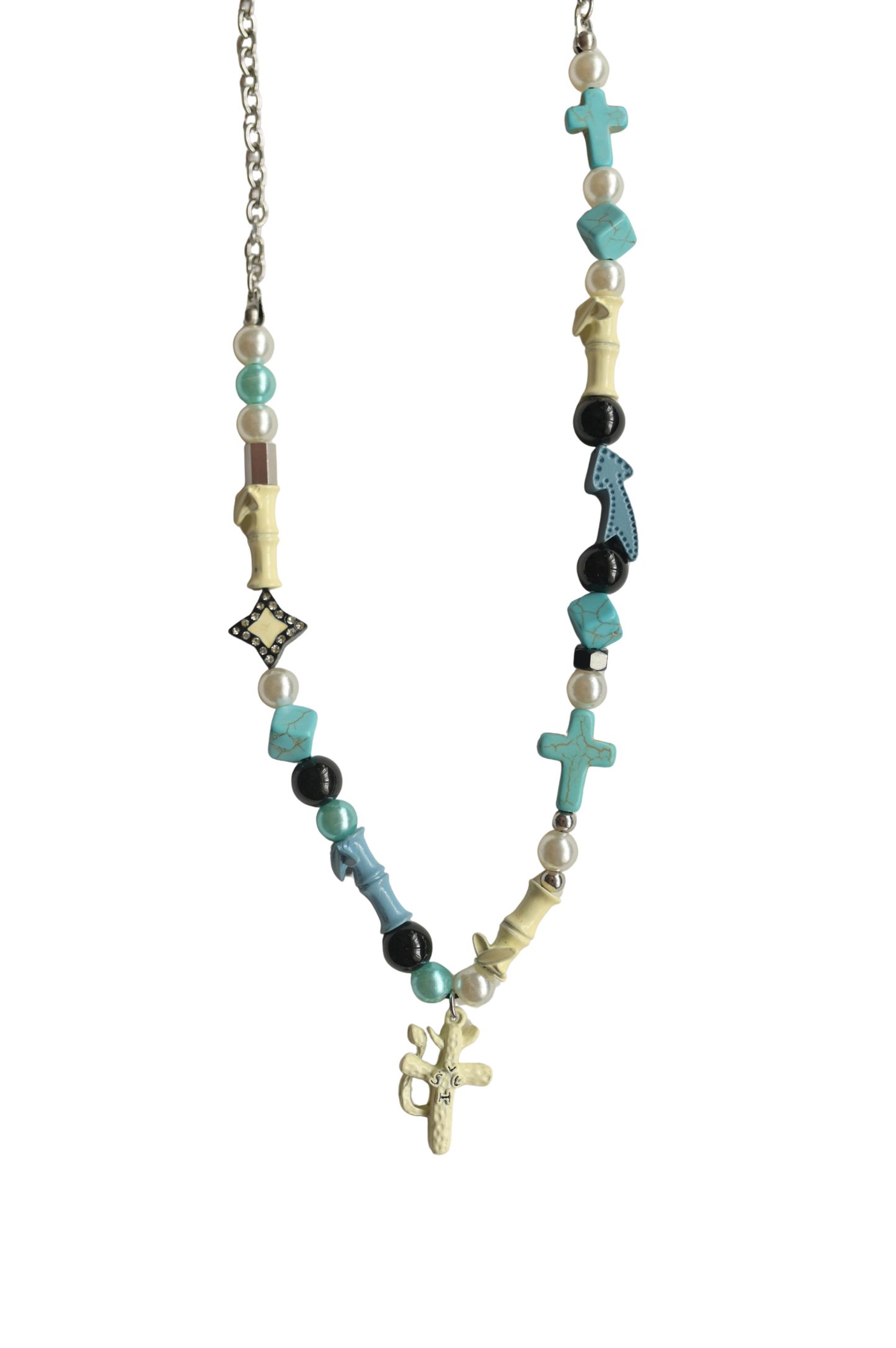 Retro Fusion Totem Color Beaded Necklace