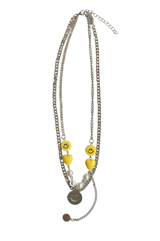Smiley Charms Dual-Layer Necklace