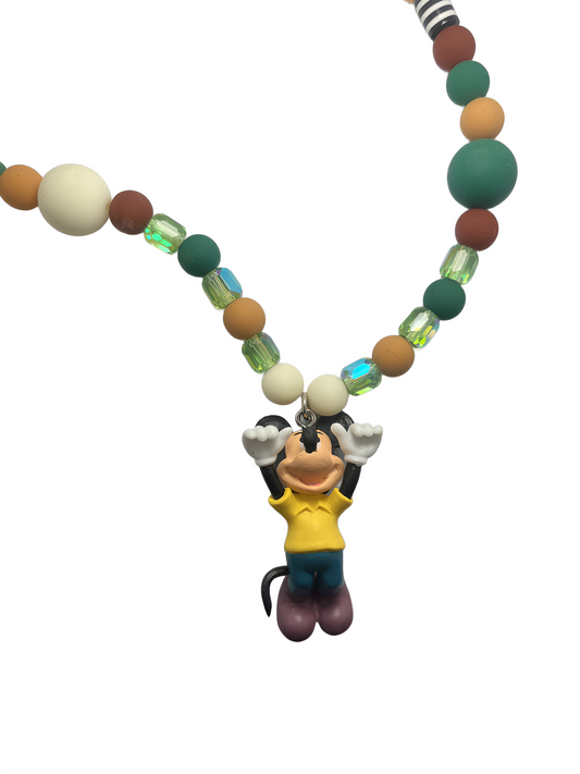Goofy Fun Mickey Mouse Beaded Necklace