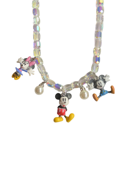 Crystal Cartoon Charm Necklace
