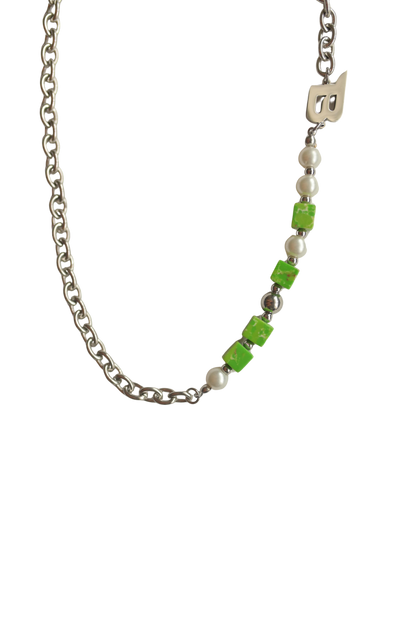 Neon Stone Grid Necklace