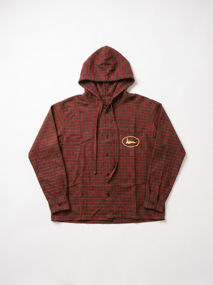 STRIPED HOODED SHIRT
