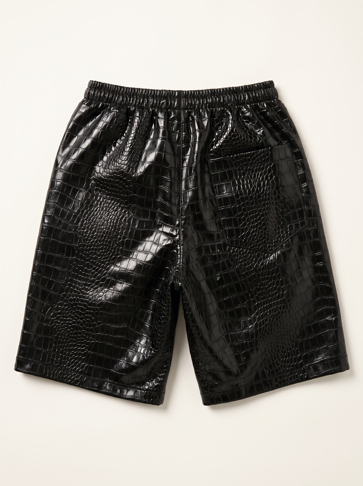 CROC LEATHER SHORT