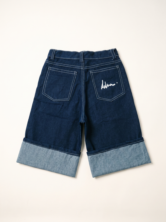 SIGNATURE DENIM BAGGY JORTS
