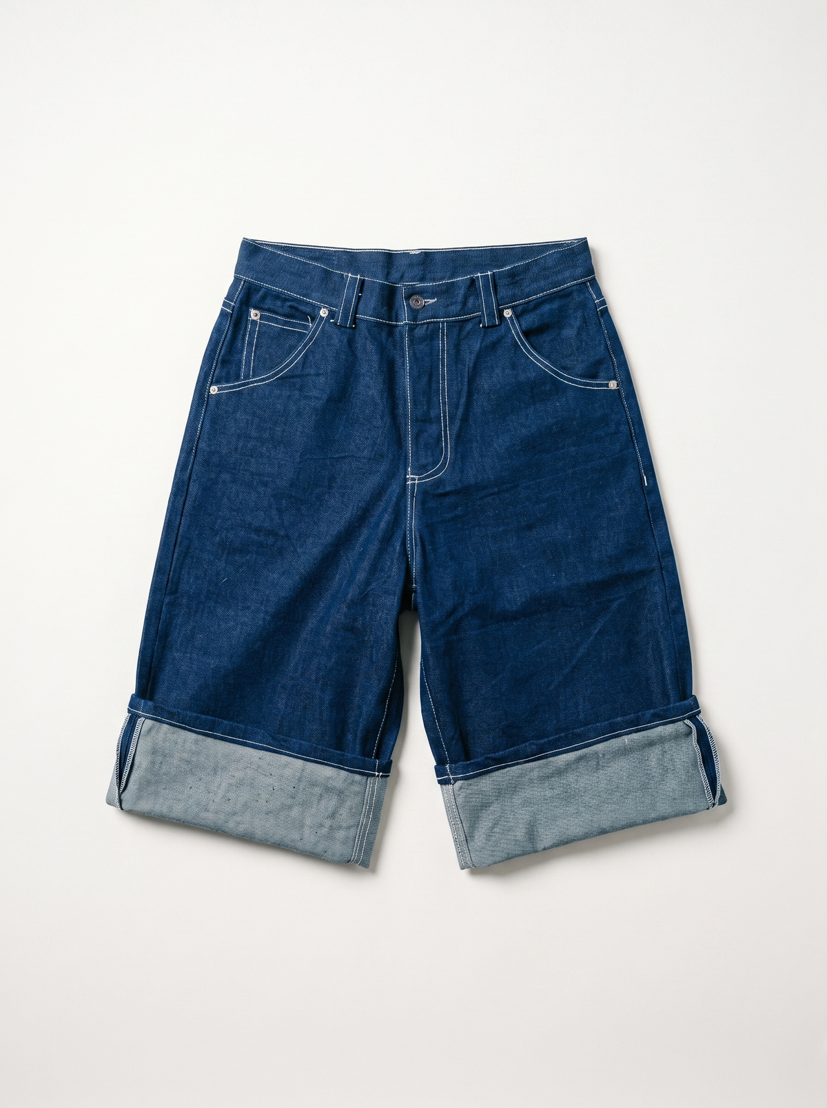 SIGNATURE DENIM BAGGY JORTS