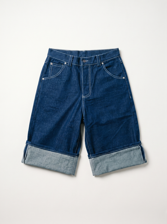 SIGNATURE DENIM BAGGY JORTS