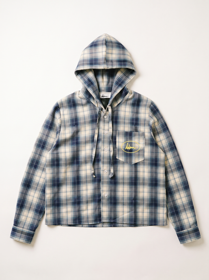 STRIPED HOODED SHIRT