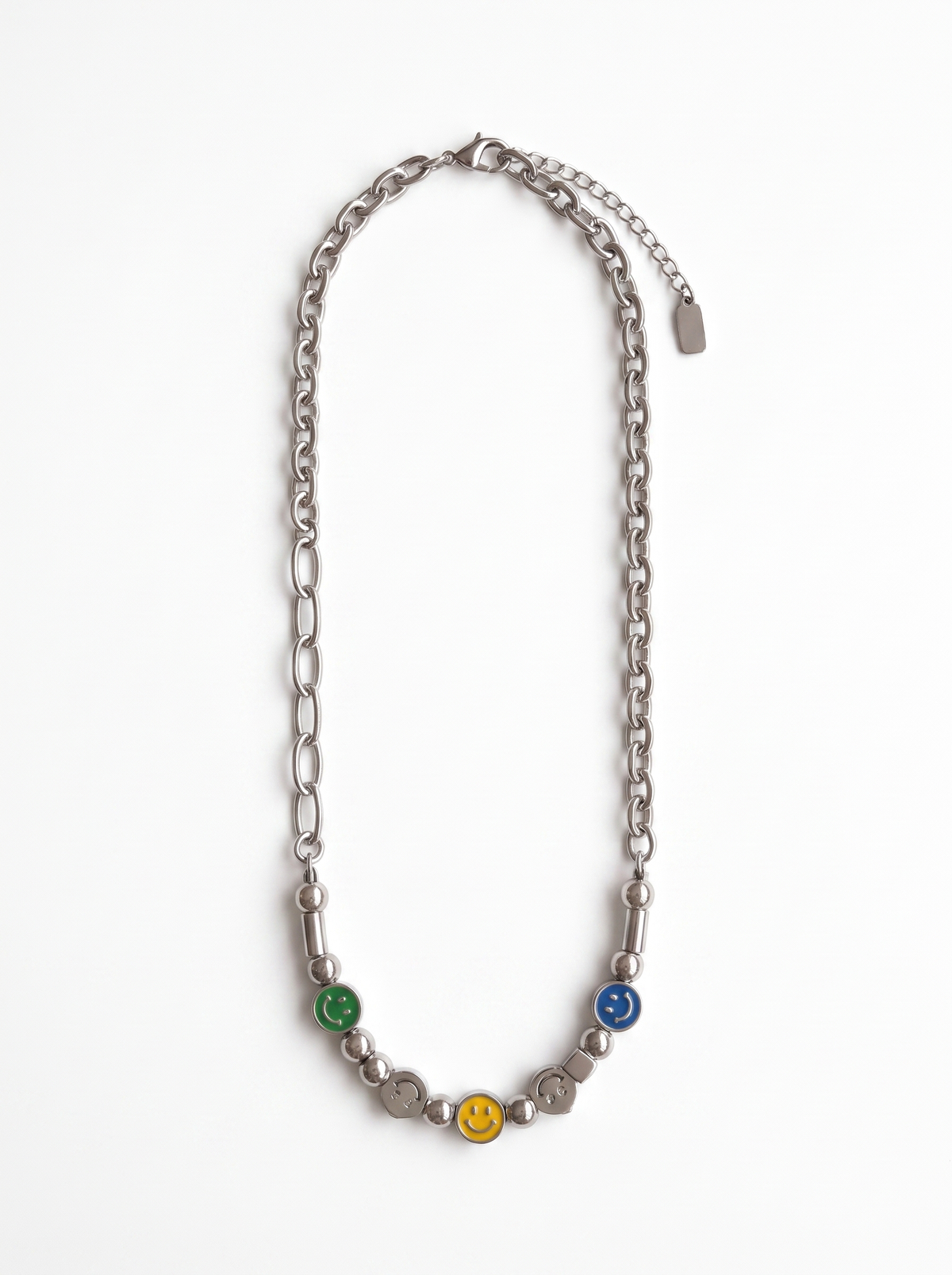 Mood Icons Statement Chain Necklace