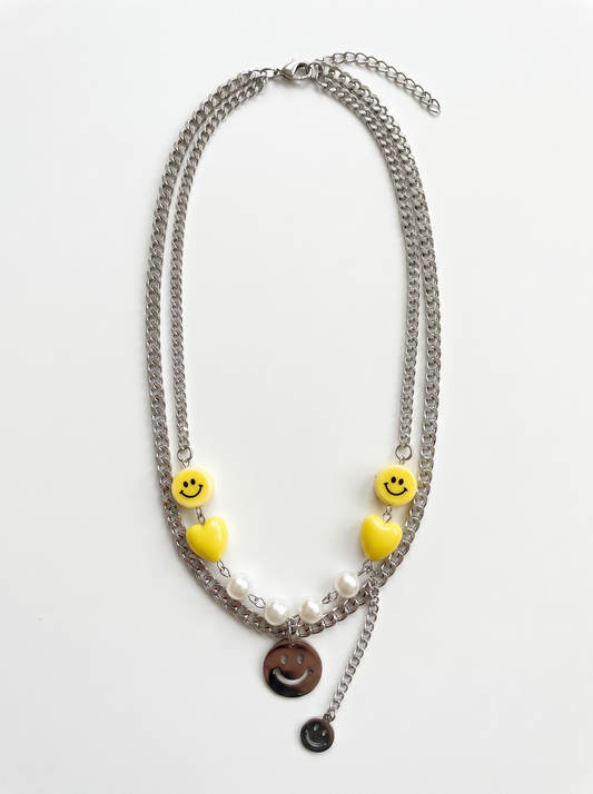 Smiley Charms Dual-Layer Necklace