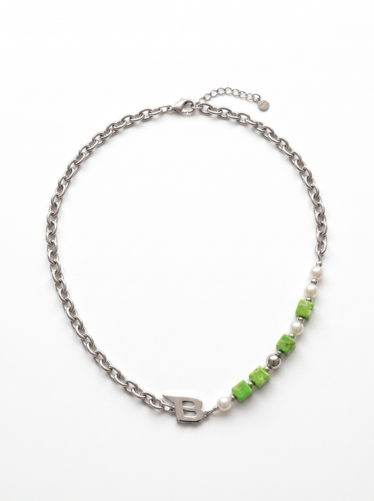 Neon Stone Grid Necklace