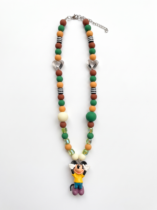 Goofy Fun Mickey Mouse Beaded Necklace