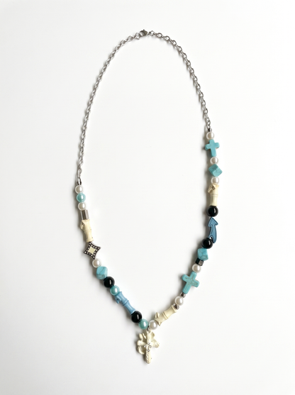 Retro Fusion Totem Color Beaded Necklace