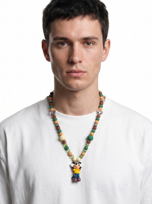 Goofy Fun Mickey Mouse Beaded Necklace